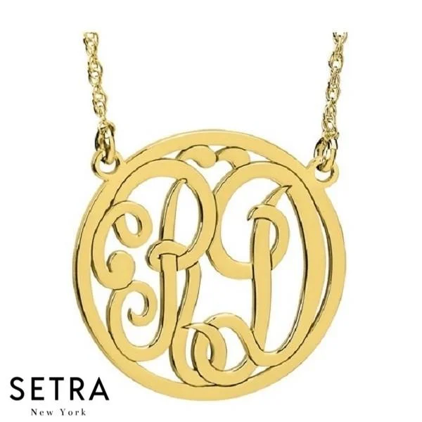 MONOGRAMS PERSONALIZED 2 INITITAL 14K GOLD