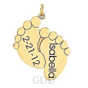 BABY FOOTPRINTS 14K GOLD