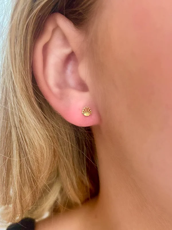 Dainty Seashell Studs