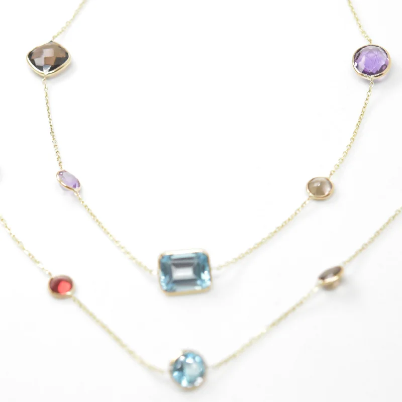 Multi-Colored Inherent Gems 14K Gold