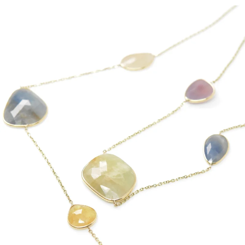 Multi-Colored Natural Stones 14K Gold