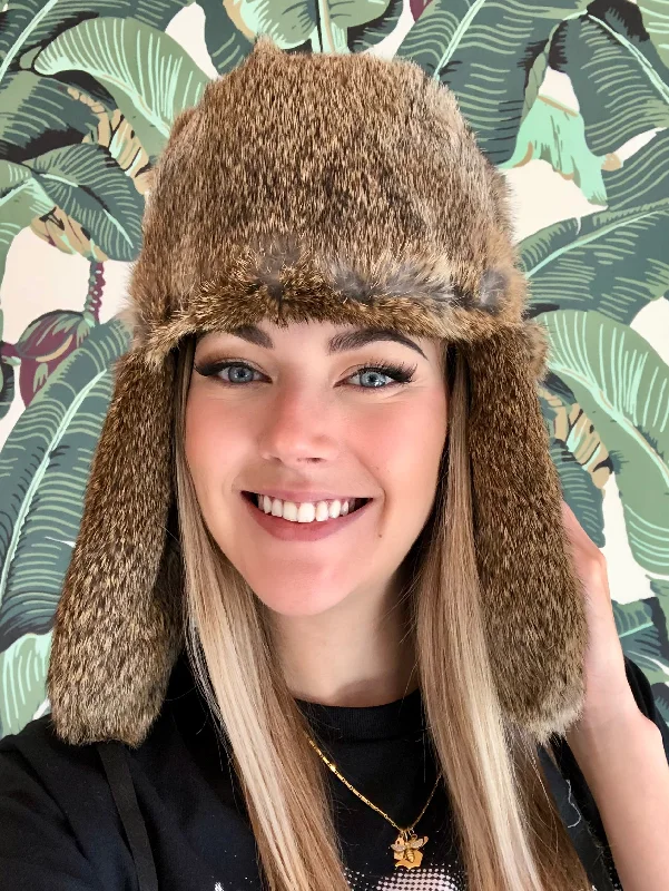 Fur Trooper Hat -Natural