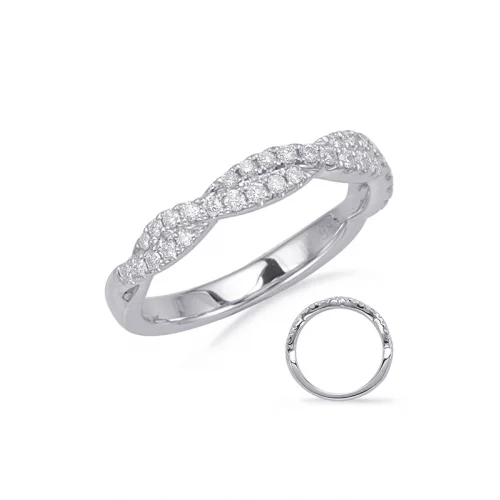 S Kashi & Sons Criss Cross Wedding Band EN8116-BWG