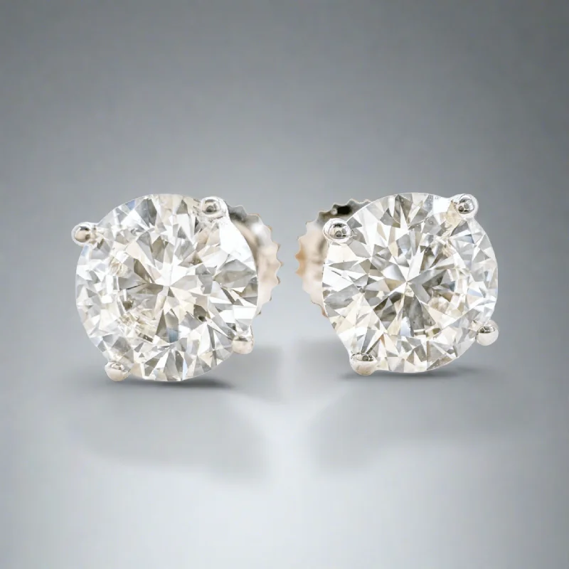 14K W Gold 2.00cttw J/SI2 Diamond Stud Earrings