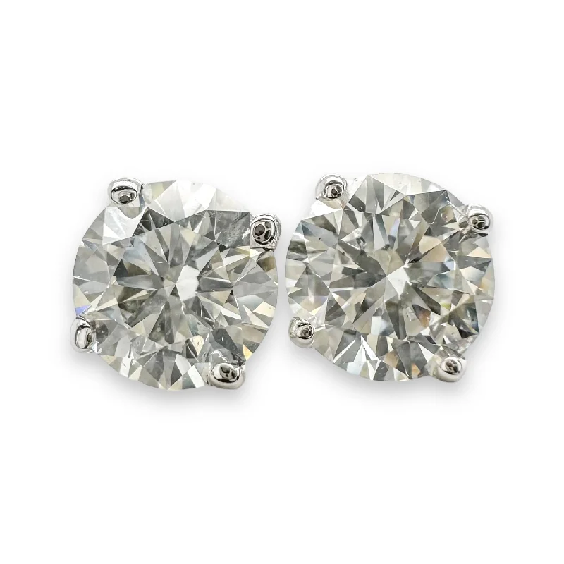 14K W Gold 2.23ctw Lab-Created Diamond Stud Earrings F/VS2