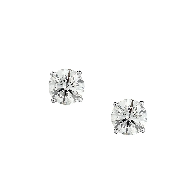 4 CLAW DIAMOND STUD EARRINGS