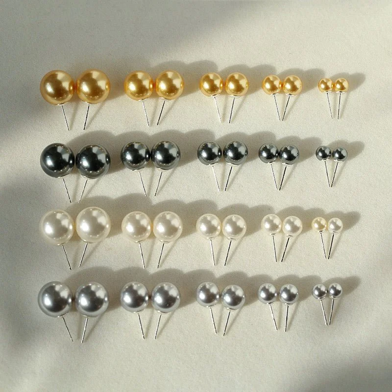 Korean Artificial Pearl Stud Earrings