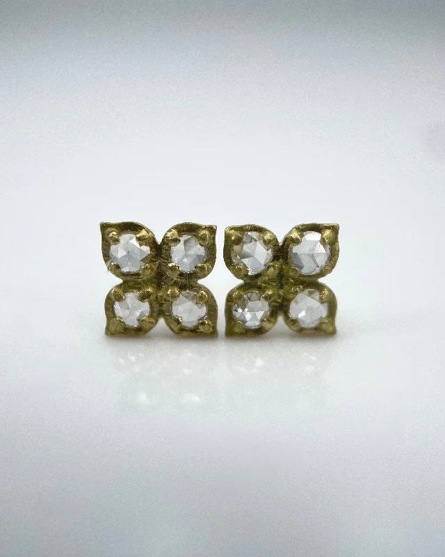 Adel Chefridi Flower Mosaic Stud Earrings