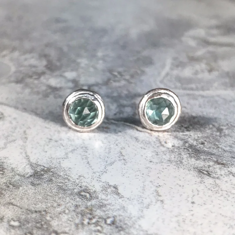 Bezel Stud Earrings