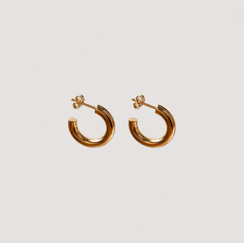 Chunky Hoop Stud Earrings