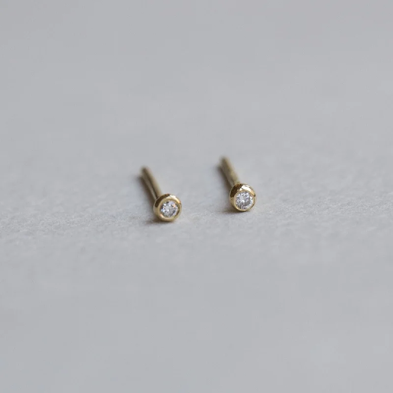 Diamond Blob Stud Earrings