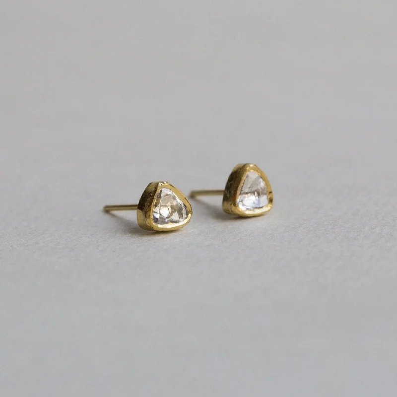 Diamond Slices Stud Earrings