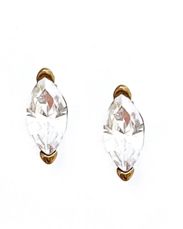 Elara Marquise Crystal Stud Earrings