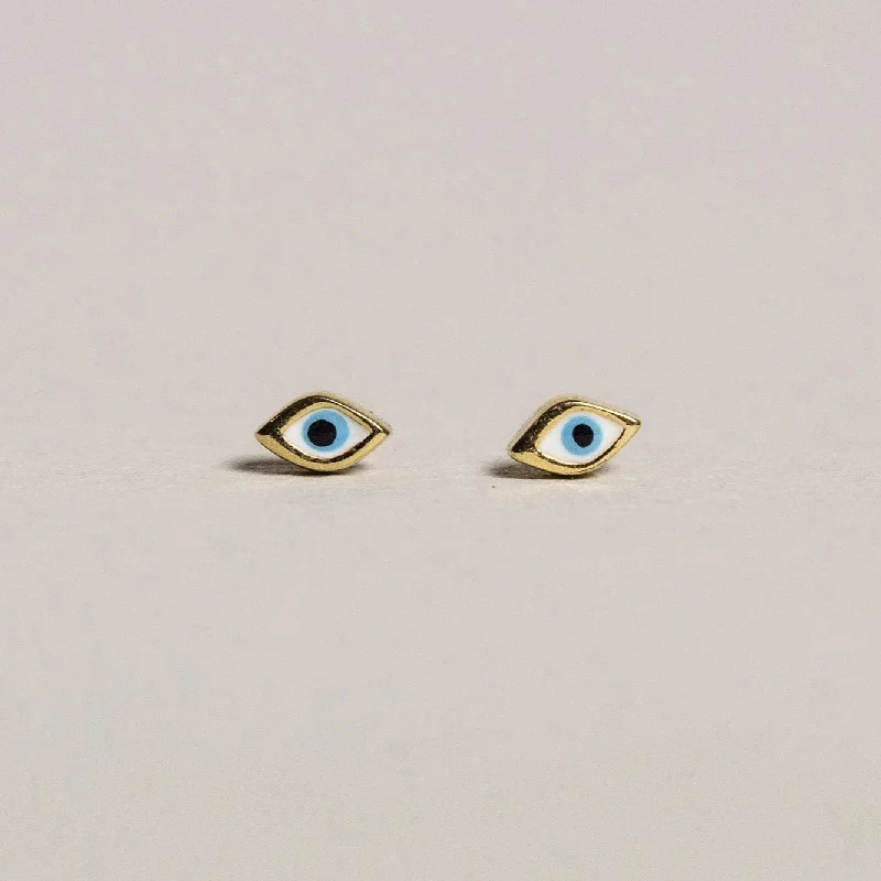 Enamel Eye Stud Earrings