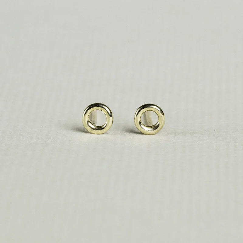 Gold Halo Stud Earrings