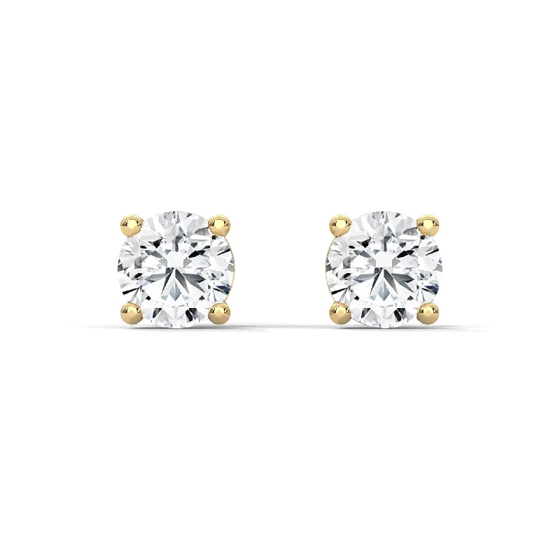 Lab-Grown Diamond Round 4 Prong Stud Earrings