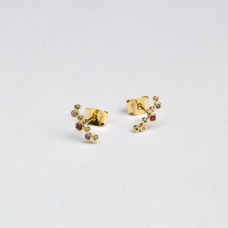 Multicolour Bubbly Stud Earrings