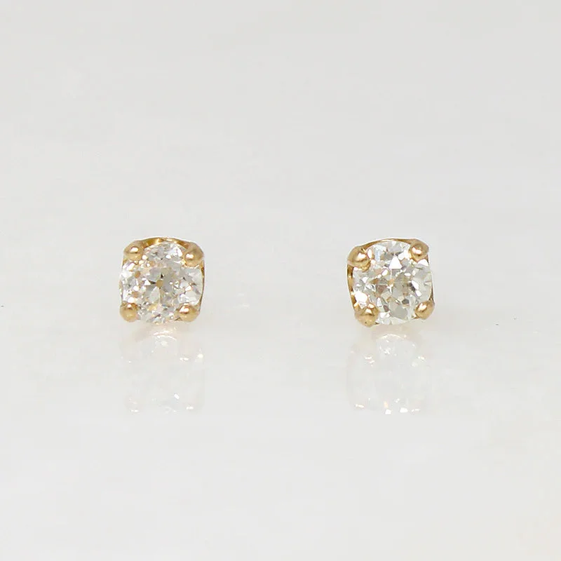 Old Mine Cut .50tcw Diamond Stud Earrings