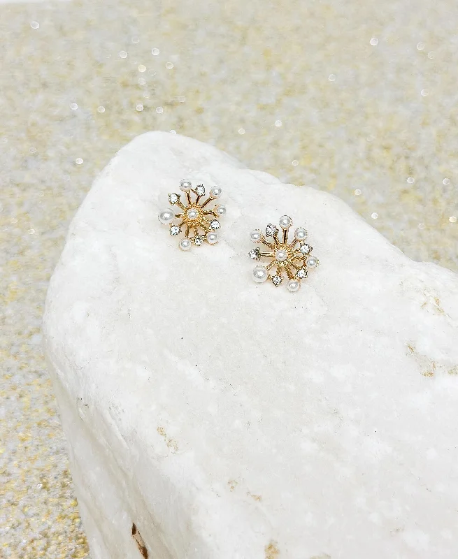 Pearl Fireworks Stud Earrings