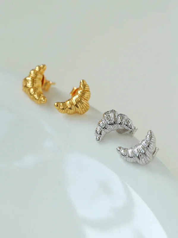 Petite Croissant Stud Earrings