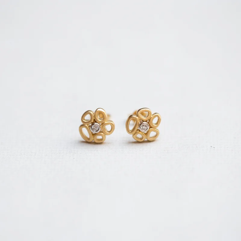 Scribble Trellis Stud Earrings