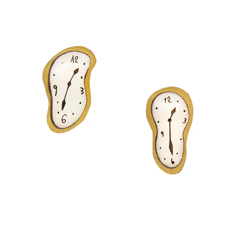 Soft Clocks Stud Earrings