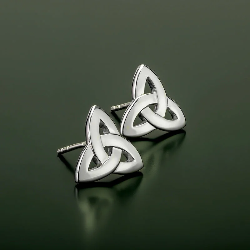 Sterling Silver Trinity Stud Earrings