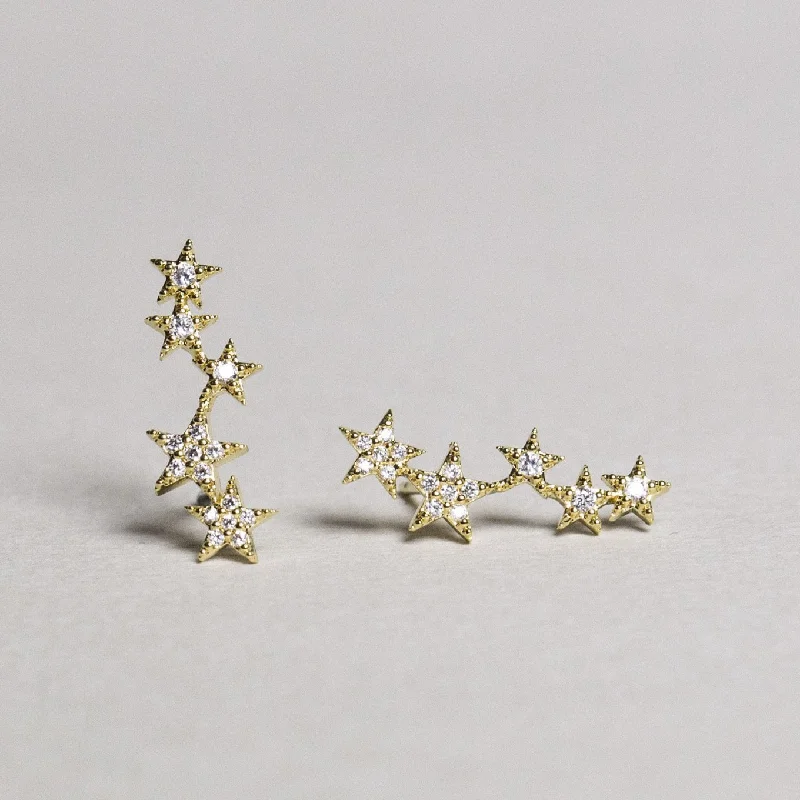 Star Tower Stud Earrings