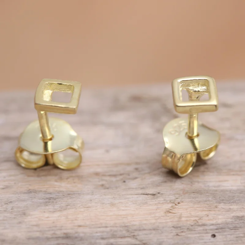 The Other Window Gold-Plated Geometric Stud Earrings