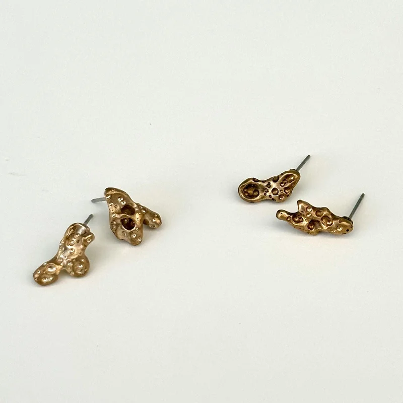 Vesicular Basalt Stud Earrings