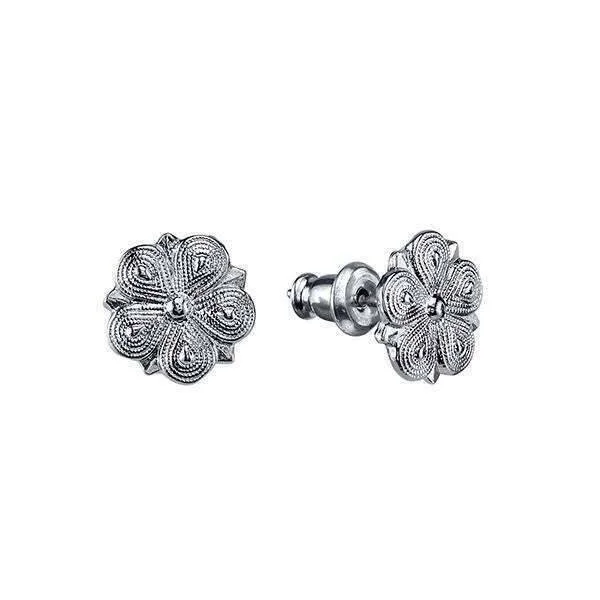 1928 Jewelry Flower-Shaped Stud Earrings