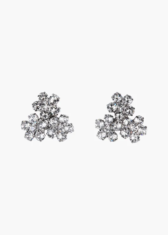 Violet Stud Earrings -- Crystal