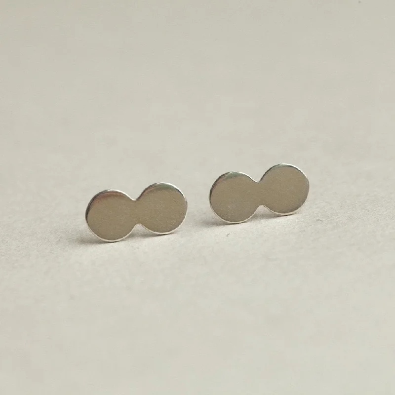 Double Disc Stud Earrings