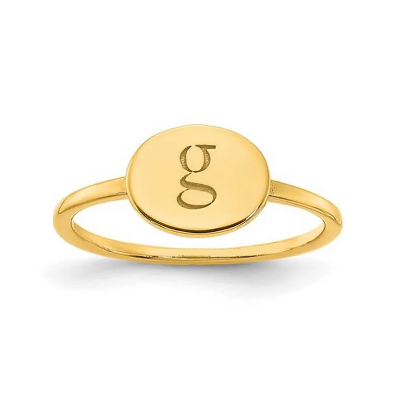 14kt Oval Monogram Signet Ring