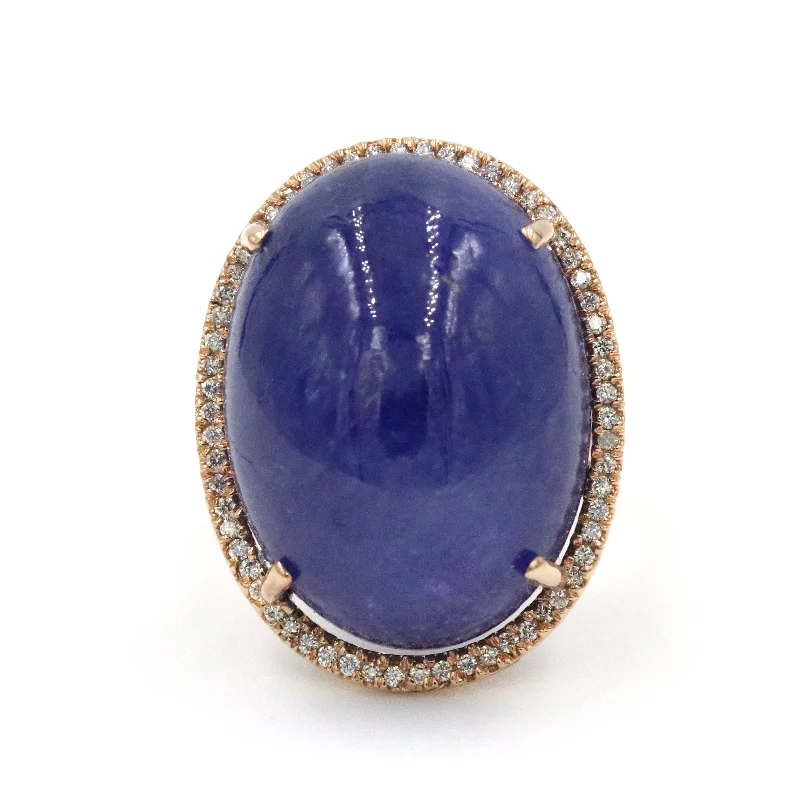 14K ROSE TANZANITE RING