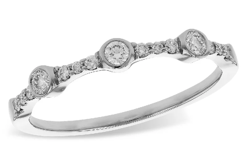 14K White Gold 0.21ctw Diamond Band by Allison Kaufman