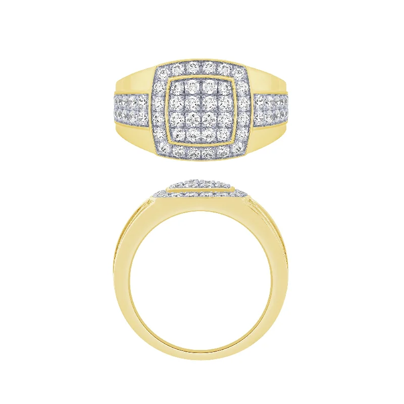 14K 1 1/2Ct Men's Diamond Ring