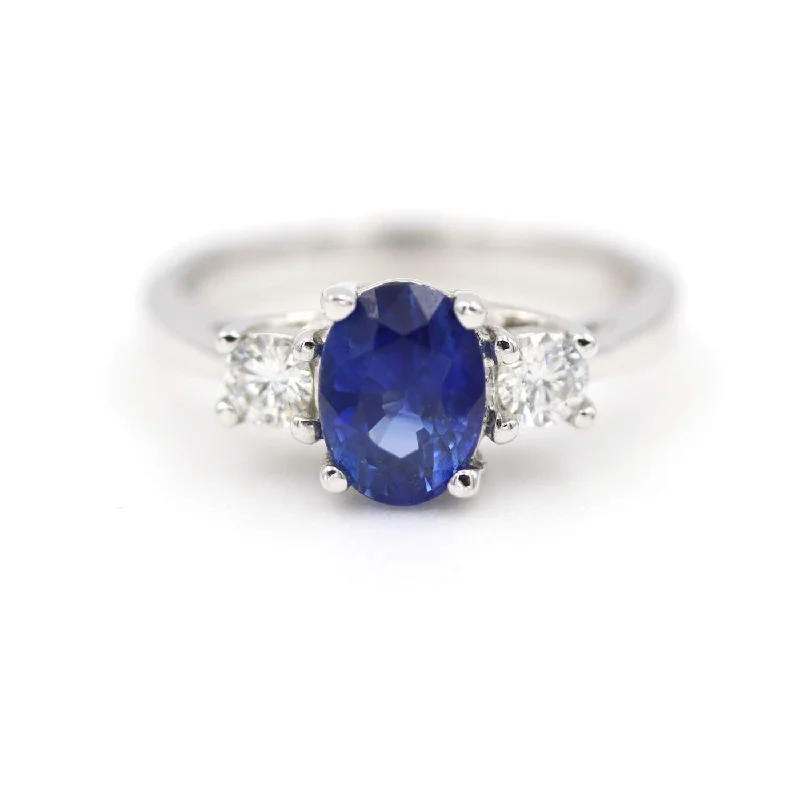 18K SAPPHIRE DIAMOND RING