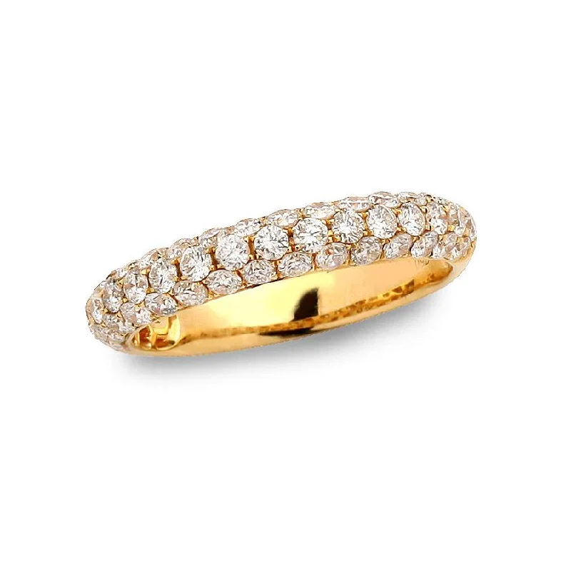 18KT YELLOW GOLD DIAMOND BAND