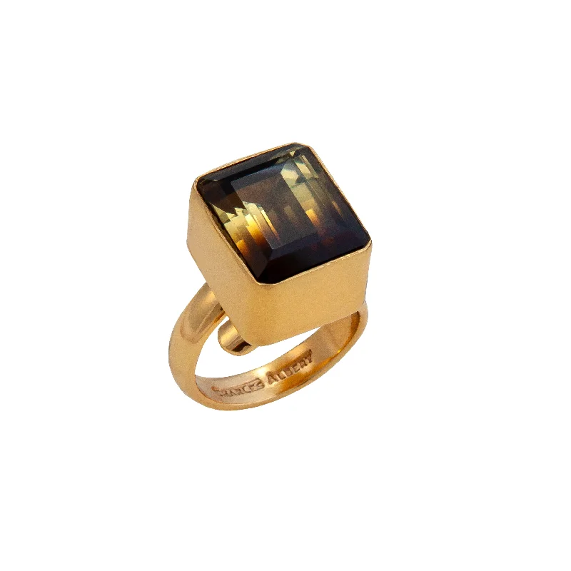 Alchemia Bi-Color Quartz Adjustable Ring