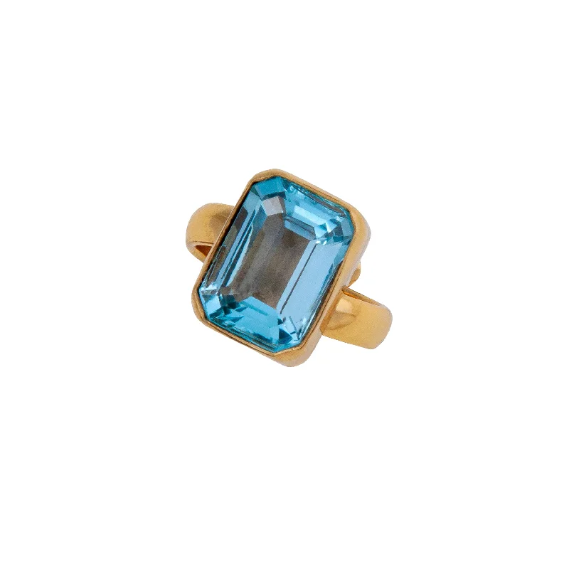 Alchemia Blue Topaz Adjustable Ring