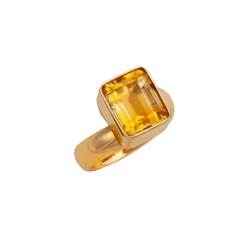 Alchemia Citrine Adjustable Ring