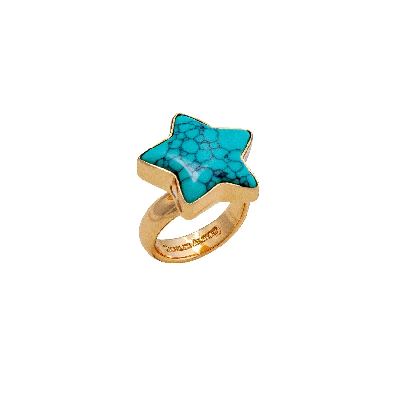 Alchemia Howlite Star Adjustable Ring