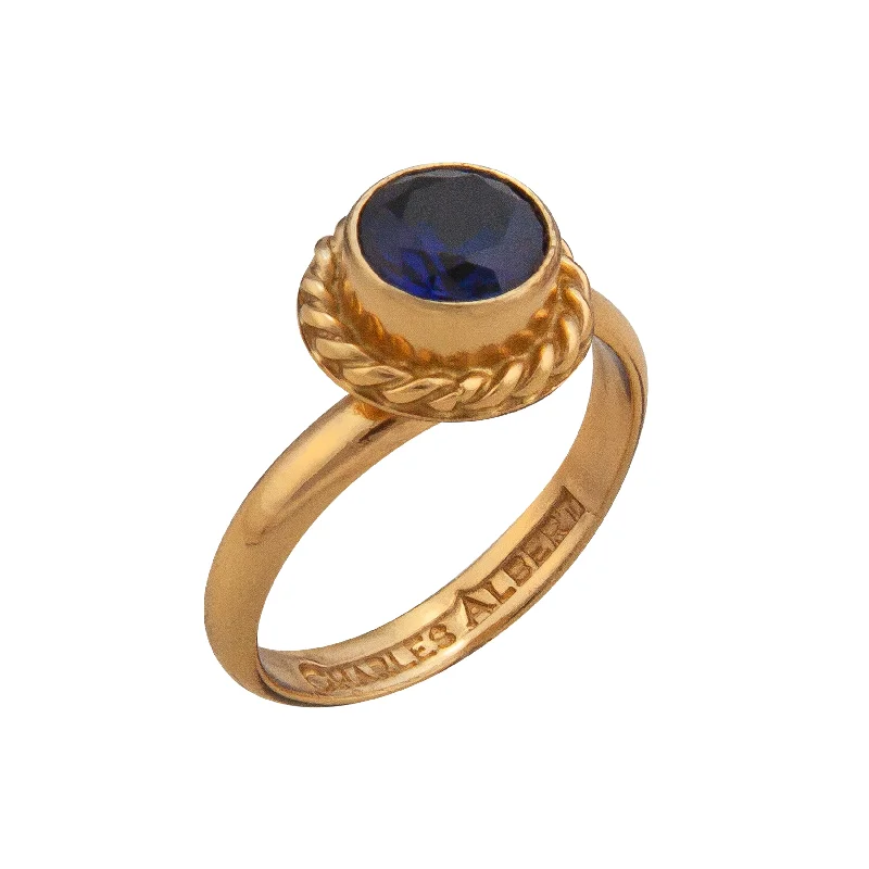 Alchemia Lab Created Sapphire Rope Ring