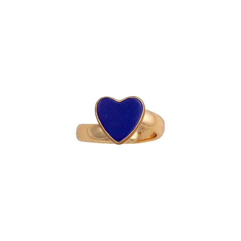 Alchemia Lapis Lazuli Heart Adjustable Ring