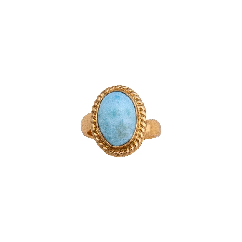 Alchemia Larimar Rope Adjustable Ring