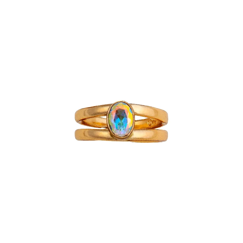 Alchemia Petite Oval Mercury Mist Cuff Ring