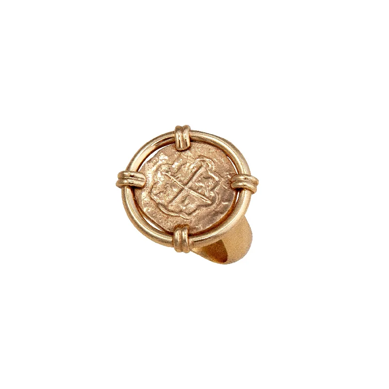 Alchemia Replica Spanish Coin Prong Set Adjustable Ring