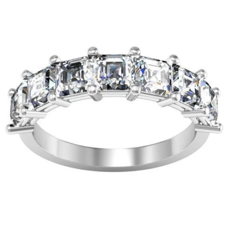 Asscher Diamond Seven Stone Ring