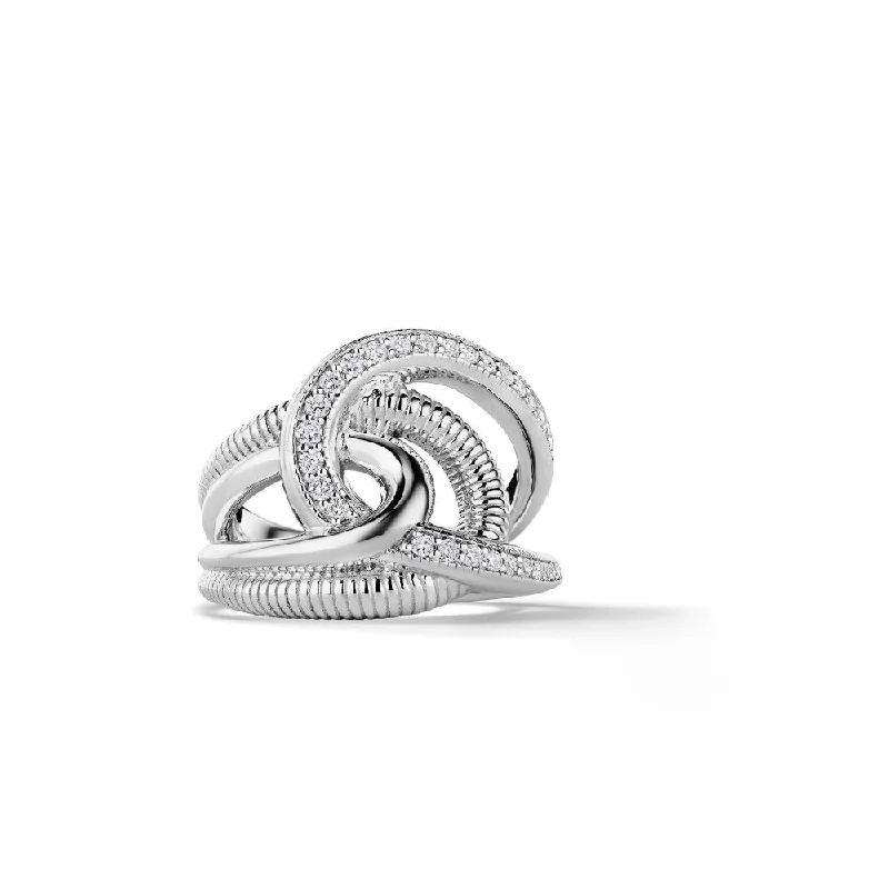 Judith Ripka Eternity Intertwined Ring with Diamonds